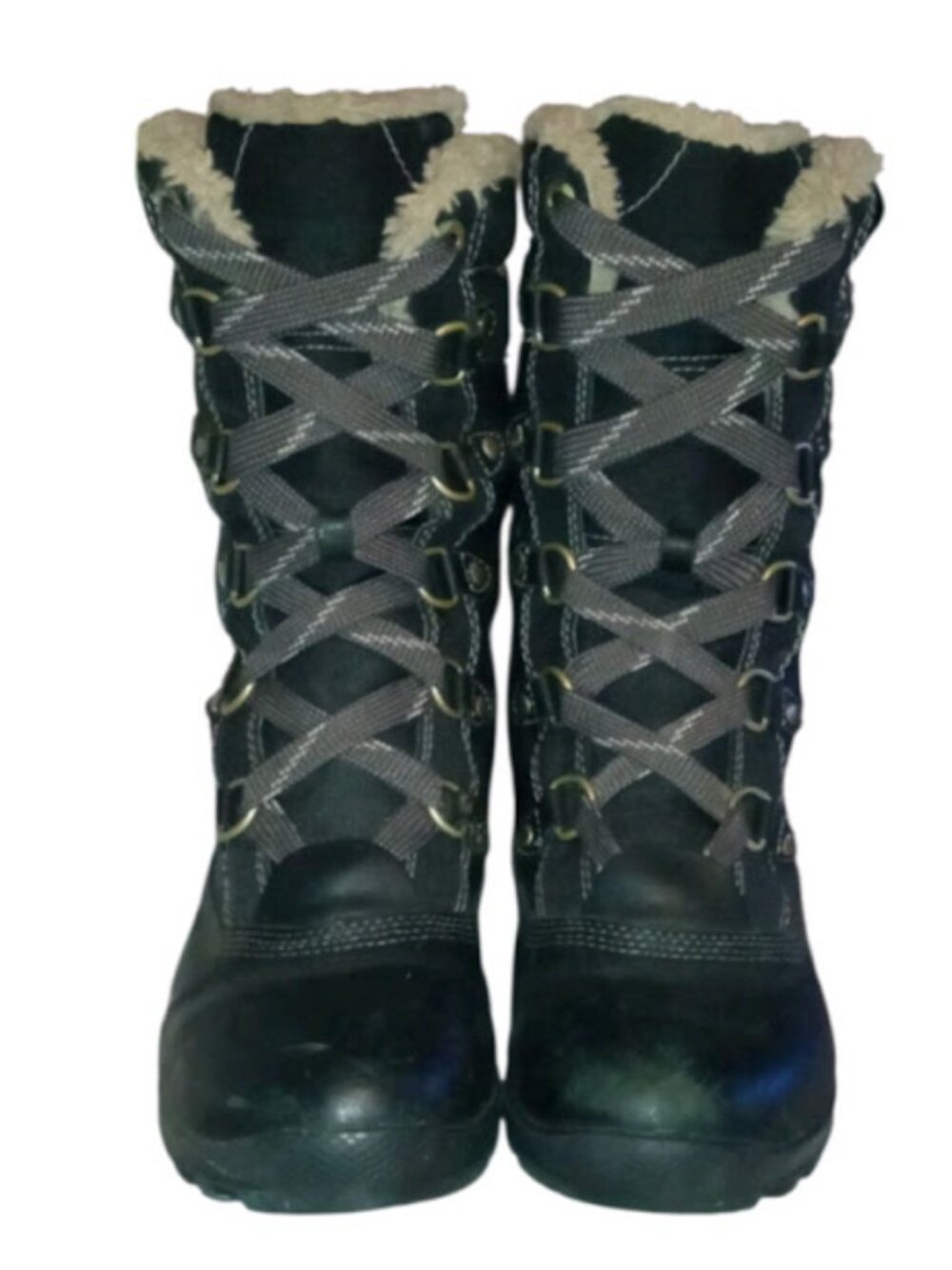 Timberland Earthkeepers Black Fur‑Lined Boots Size 7